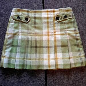 Pleated Wool Mini Skirt Small From Gap